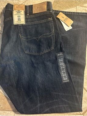 Polo by Ralph Lauren Men’s Dark Indigo Relaxed Jeans 38x32 - NWT